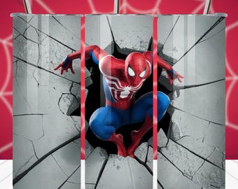 Hero Tumbler Wrap PNG: 90s Superhero Design (Digital Download)