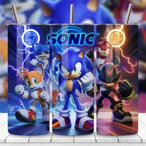 The 3 Characters Tumbler Wrap PNG | 20oz Skinny Sublimation Design | Trio Character Cup Wrap | Instant Digital Download