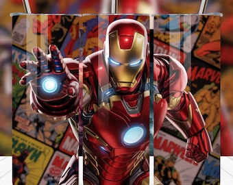 Superhero Tumbler Wrap PNG: Sublimation Design (Digital Download