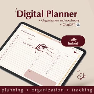 Digital Planner Sept. 2026 - Dec. 2027, Hyperlinked Planner for iPad, All-in-One Digital Organizer, Goodnotes Planner
