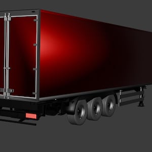 3D semi-trailer truck