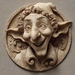 Elf Face STL Relief – Fantasy Wall Medallion for CNC, 3D Printing and Laser Engraving