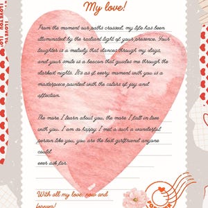 Romantische Liebesbrief Karte | Herzliches Geschenk für Freundin, Frau oder Partner