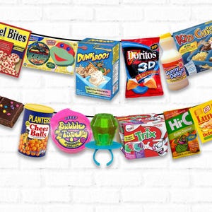 90's Party Banner || 90's Food USA || 90s Party Decor || Printable 90's Party Decorations Props || Birthday Bunting Display || 90s Nostalgia
