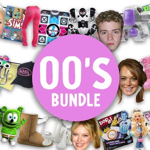 2000&#39;s Party Banner || 2000&#39;s Bundle || Y2K Party Decor || Printable 00&#39;s Party Decorations Props || Birthday Bunting Display || Nostalgia