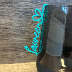 Elegante Tischkarte zum Einhängen ins Glas - viele Farben - Namensschilder - Tischkarten für Hochzeit, Geburtstag Firmenfeier Glasmarkierer