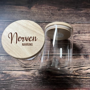 Nervennahrung Vorratsglas Geschenk für Kollegin Arbeitskollegin Geschenkidee Aufbewahrung Süßigkeiten Kleinkram befüllen