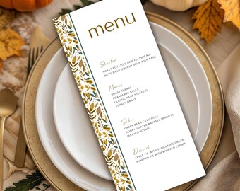 Thanksgiving Dinner Menu - Digital Download - personalized for you, no customization required