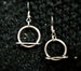 Sunrise bicycle spoke and chain earring 