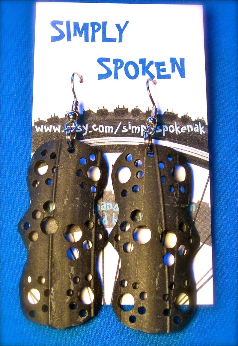 Recycled Bicycle Tube Earring Etsy
