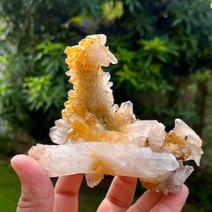 Iron Oxide Coated Quartz: 458 Gram Natural Healing Crystal