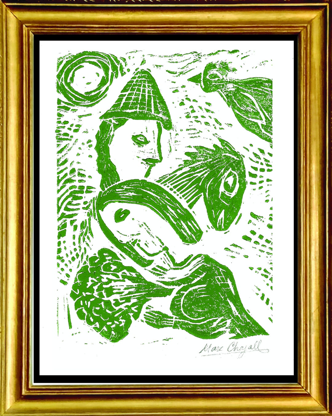 Marc Chagall "couple & Horse" Original Hand-signed Limited Edition ...