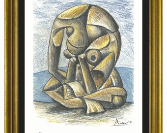 Pablo Picasso “Great Bather with Book” Signed & Hand-Numbered Limited Edition Lithograph Print (unframed)