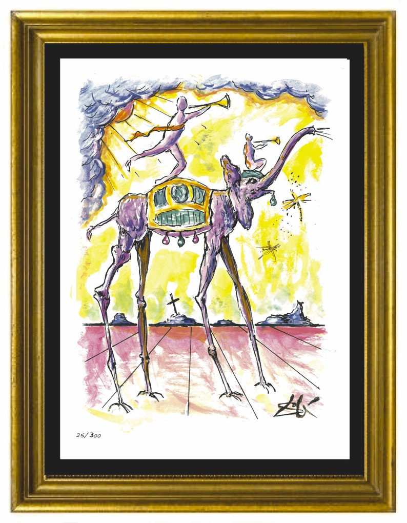 Salvador Dali Himmlischen Elefanten signiert & - Etsy.de