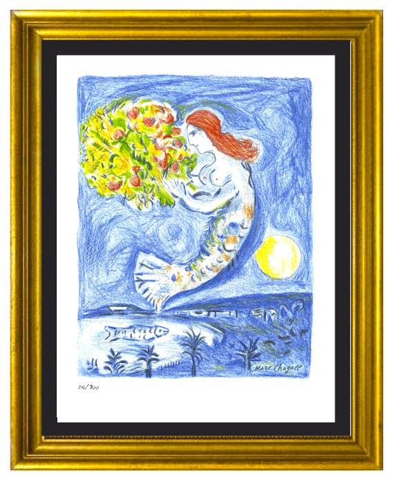 マルク・シャガール「天使の湾」サイン入り・手書き番号入り限定