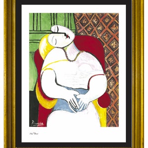 Pablo Picasso “The Dream” Signed & Hand-Numbered Limited Edition Lithograph Print (unframed)