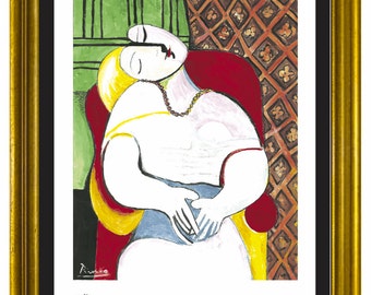 パブロ・ピカソ「La femme～」リトグラフ 直筆サイン入り お洒落な額装 パブロ・ピカソ「La femme～」リトグラフ 直筆サイン入り お洒落