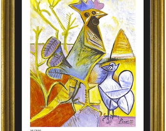Pablo Picasso “The Cock of the Liberation” Signed & Hand-Numbered Limited Edition Lithograph Print (unframed)