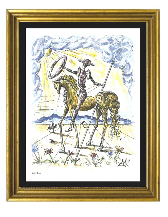 Pablo Picasso Signed//Hand-Numbered Ltd Ed /"Don Quixote/" Litho Print unframed