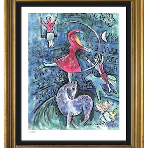 Marc Chagall “Circus Girl” Signed & Hand-Numbered Limited Edition Lithograph Print (unframed)