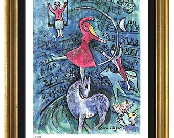 Marc Chagall “Circus Girl” Signed & Hand-Numbered Limited Edition Lithograph Print (unframed)