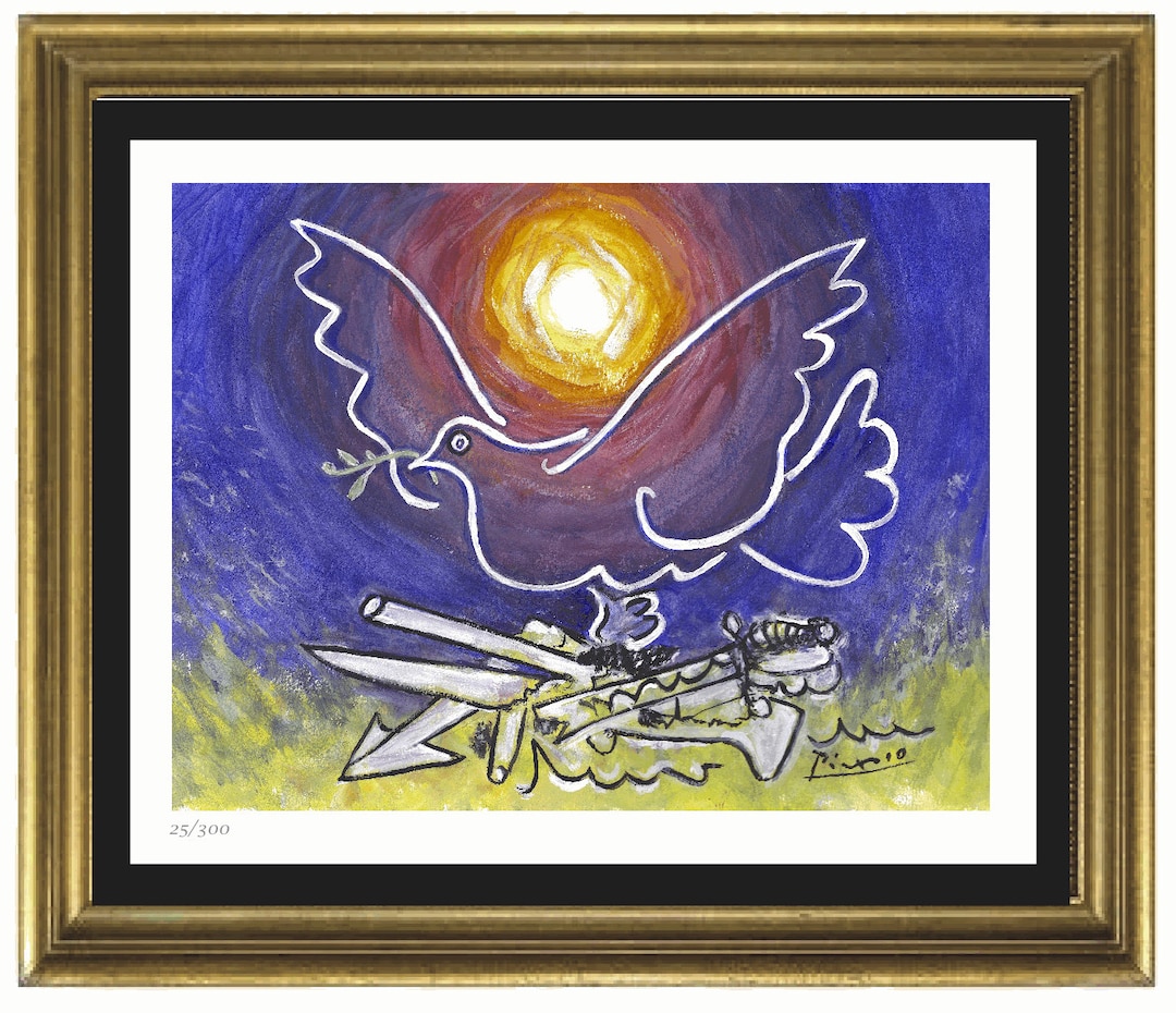 パブロ・ピカソ「平和の鳩」サイン入り・手書き番号入り限定版