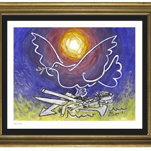 Pablo Picasso “Dove of Peace” Signed & Hand-Numbered Limited Edition Lithograph Print (unframed)