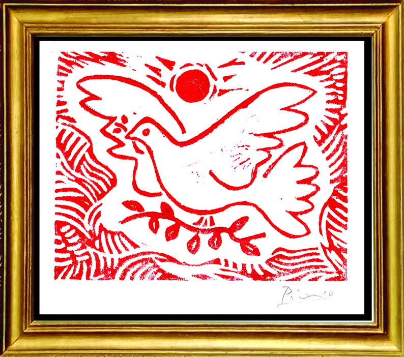 Pablo Picasso dove of Peace Original Handsigned Limited Edition