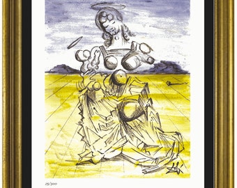 Salvador Dali "Mother and Child” Signed & Hand-Numbered Limited Edition Lithograph Print (unframed)