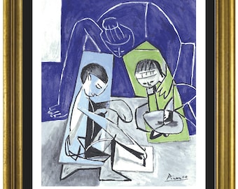 Pablo Picasso "Francoise, Claude and Paloma" Signed & Hand-Numbered Limited Edition Lithograph Print (unframed)