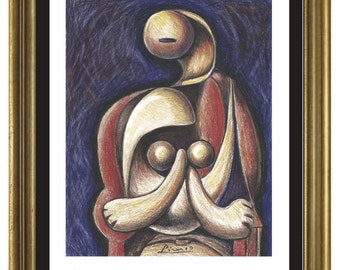 Pablo Picasso “Woman Seated in a Red Armchair” Signed & Hand-Numbered Limited Edition Lithograph Print (unframed)