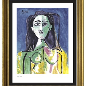 Pablo Picasso “Portrait of Jacqueline” Signed & Hand-Numbered Limited Edition Lithograph Print (unframed)