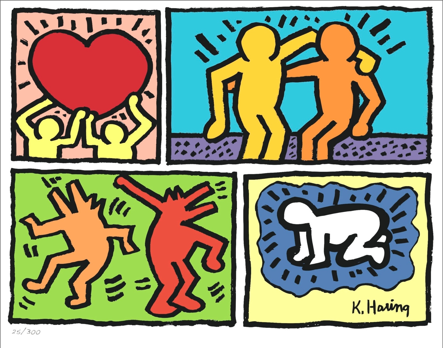 Keith Haring “pop Shop Quad” Signed and Hand-numbered