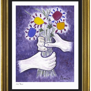 Pablo Picasso “Bouquet of Peace” Signed & Hand-Numbered Limited Edition Lithograph Print (unframed)