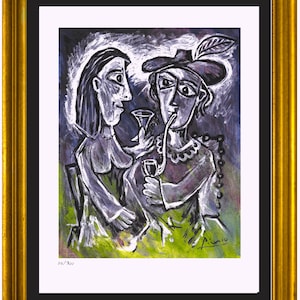 Pablo Picasso “The Couple” Signed & Hand-Numbered Limited Edition Lithograph Print (unframed)