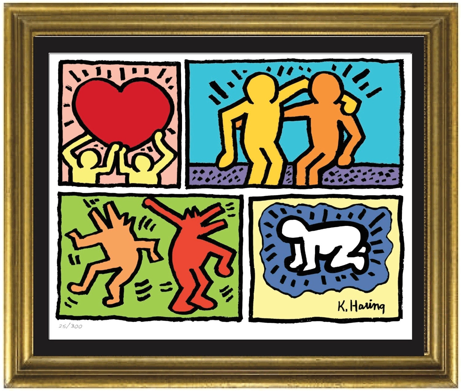 Keith Haring “pop Shop Quad” Signed and Hand-numbered