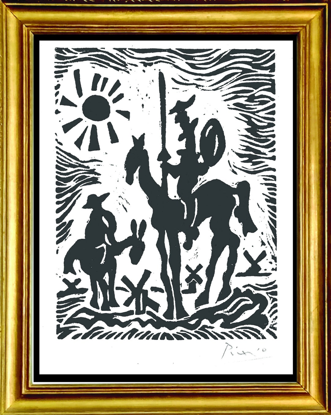Pablo Picasso “don Quixote” Original Hand-signed Limited Edition