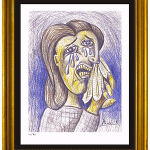 Pablo Picasso “The Weeping Woman II” Signed & Hand-Numbered Limited Edition Lithograph Print (unframed)