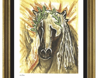 Salvador Dali "The Horse Of Spring" Signed & Hand-Numbered Limited Edition Lithograph Print (unframed)