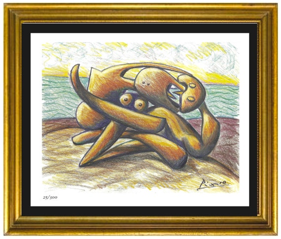 picasso figures on a beach