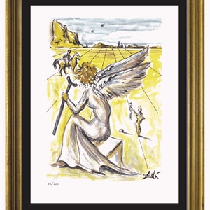 Salvador Dali “Helen of Troy” Signed & Hand-Numbered Limited Edition Lithograph Print (unframed)