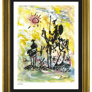 Pablo Picasso "Don Quixote" Signed & Hand-Numbered Limited Edition Lithograph Print (unframed)