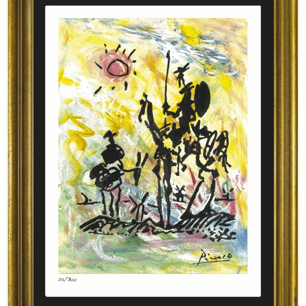 Pablo Picasso ""Don Quijote"" signierter und handnummerierter Lithographie-Druck in limitierter Auflage (ungerahmt)"