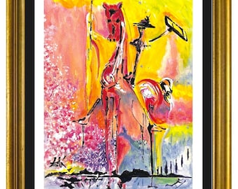 Salvador Dali “Knight of the Middle Ages" Signed & Hand-Numbered Limited Edition Lithograph Print (unframed)