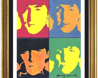 Andy Warhol “The Beatles” Limited Edition Plate-signed & Hand-Numbered Lithograph Print (unframed)