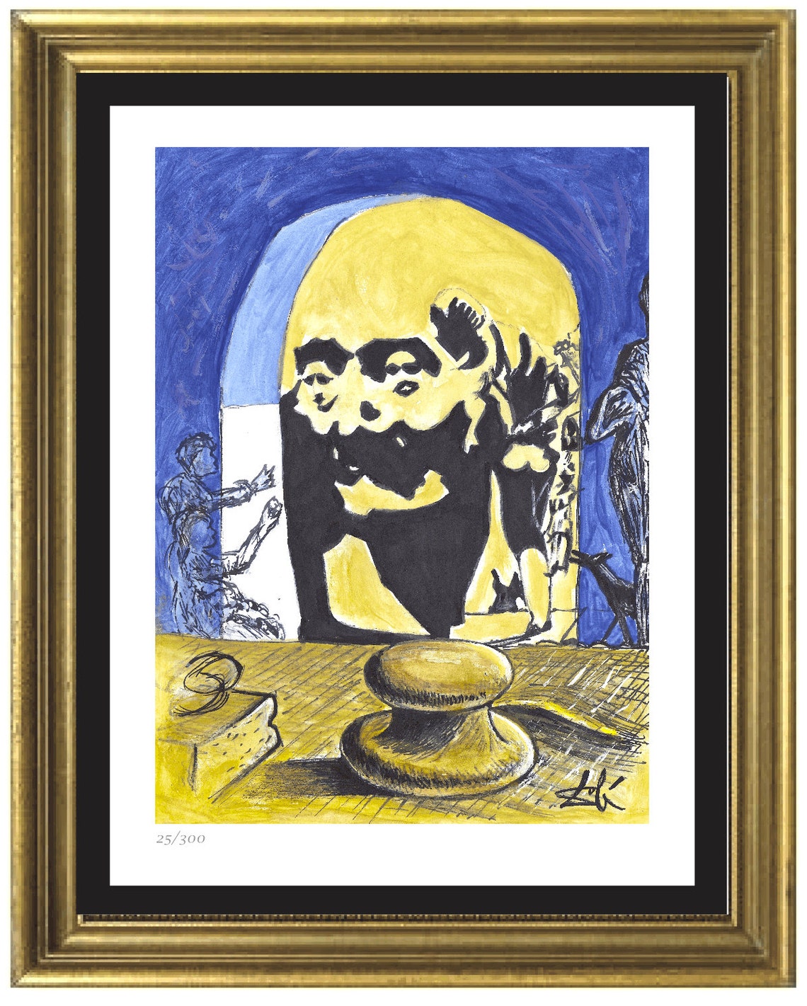 Salvador Dalí Bust of Voltaire Firmado & Mano Numerado Edición Limitada