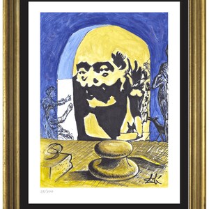 Salvador Dali &quot;Bust of Voltaire&quot; Signed & Hand-Numbered Limited Edition Lithograph Print (unframed)