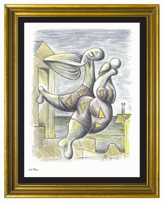 Pablo Picasso arte mapa postal no firmado