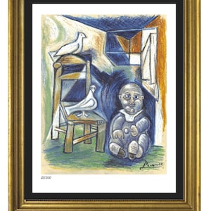 Pablo Picasso „Dziecko z gołębiami” – limitowana edycja litografii z podpisem i numeracją ręczną (bez ramki)