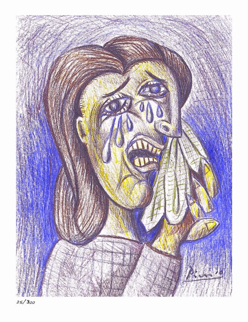 Pablo Picasso Die weinende Frau II signiert & | Etsy